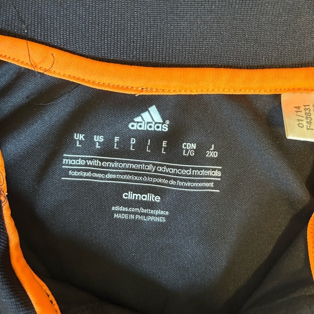 Large Classic  Adidas Black Polo - Picture 2 of 3
